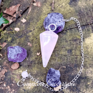 pendule divinatoire quartz rose voyance