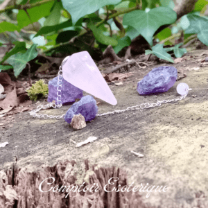 pendule quartz rose vertus