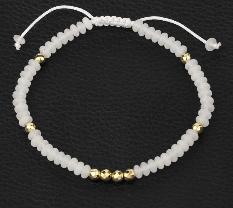 Bracelet Rail Cristal De Roche - Argenté, Coulissant, Acier, Neuf Avec étiquettes