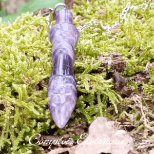 pendule de thot en pierre améthyste