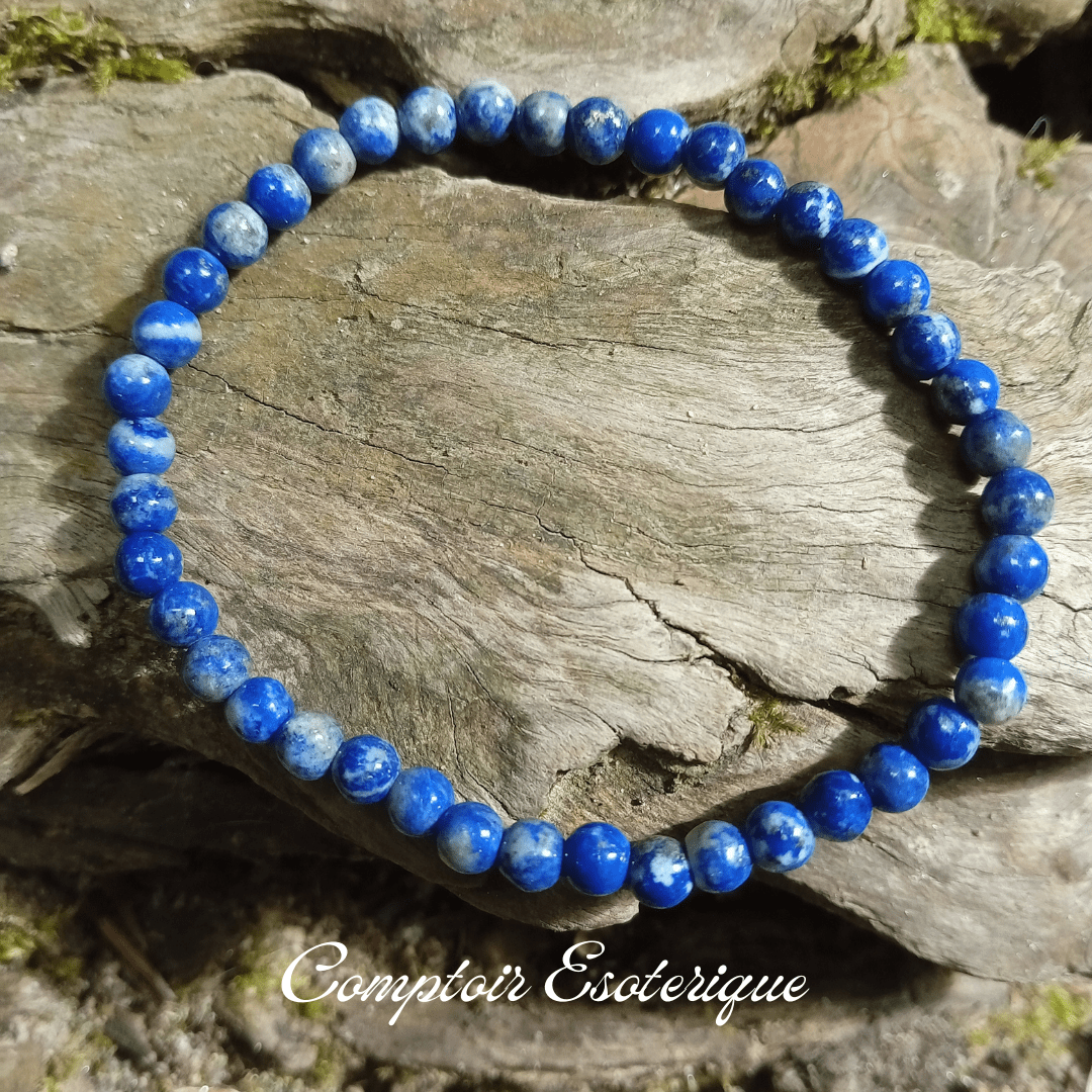 bracelet lapis lazuli 4 mm bracelet lapis lazuli 4 mm