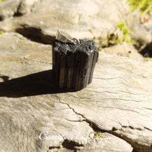 collier tourmaline noire homme